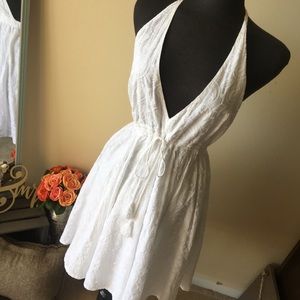 White Large Halter Billabong Dress NWOT